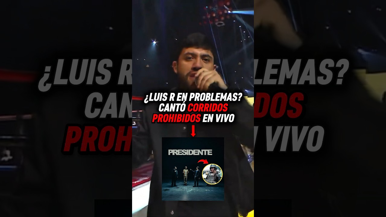 &iquest;LUIS R EN PROBLEMAS? CANT&Oacute; CORRIDOS PROHIBIDOS EN VIVO 🚫 #luisrconriquez #ringroyale #polemica