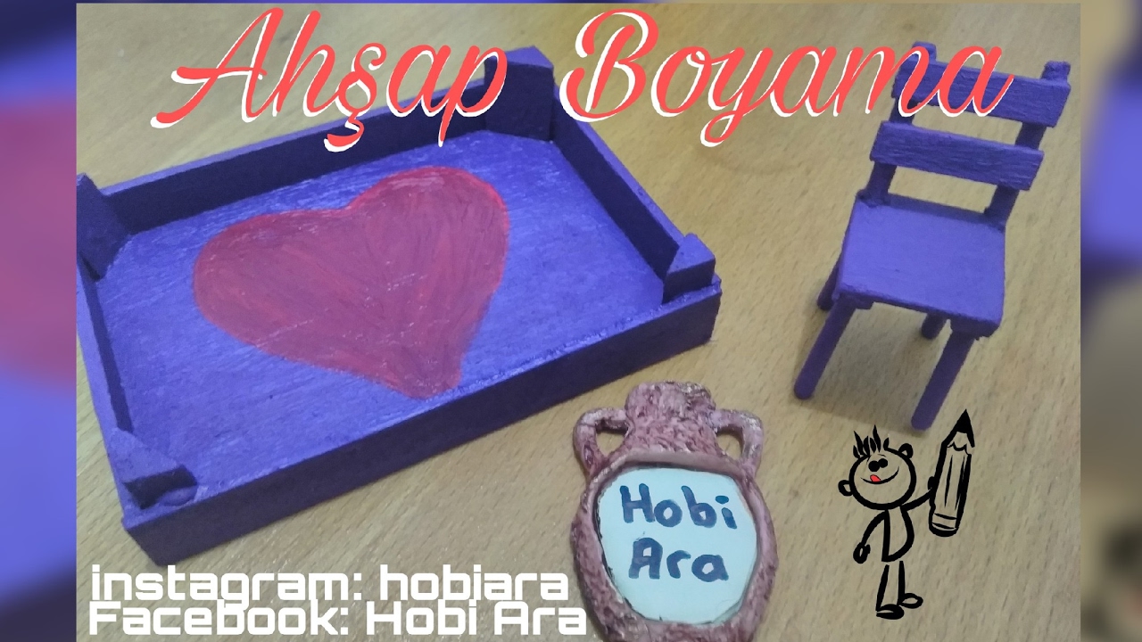Minyat&uuml;r Kasa ve Sandalye Ahşap Boyama
