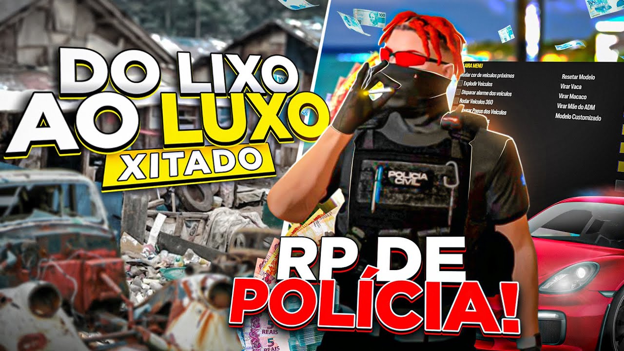 DO LIXO AO LUXO XITADO FAZENDO RP DE POLICIA NO GTA RP COM LAIRA MOD MENU! ( PARTE 1 )