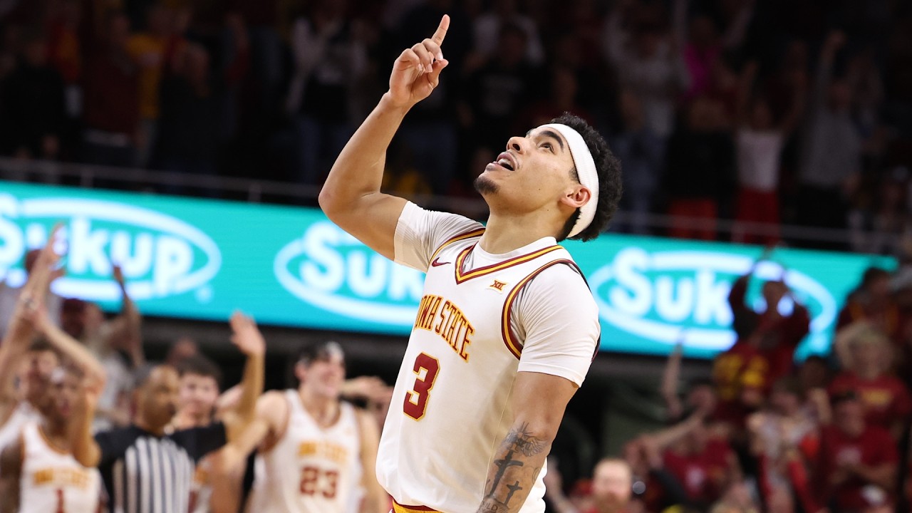 MBB Highlights: Iowa State handles Kansas, 74-56