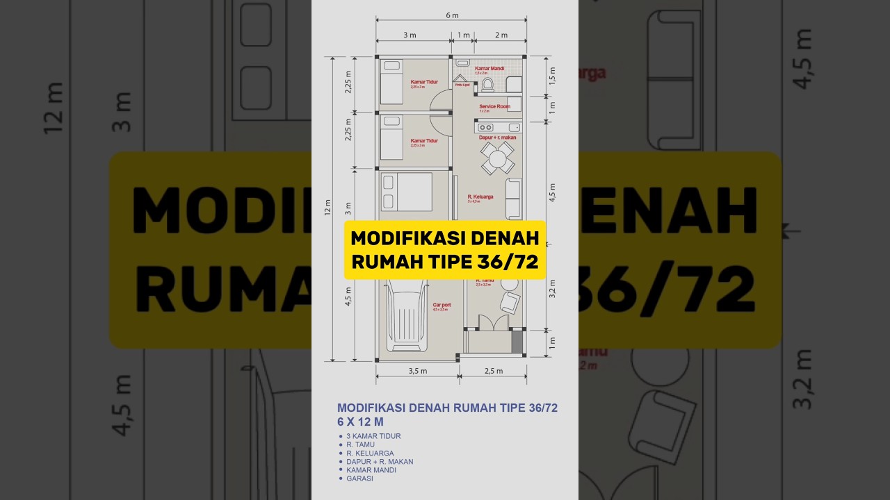 Modifikasi Rumah Tipe 36/72&nbsp;#rumahminimalis&nbsp;#rumahidaman&nbsp;#renovasirumah&nbsp;#rumahmurah