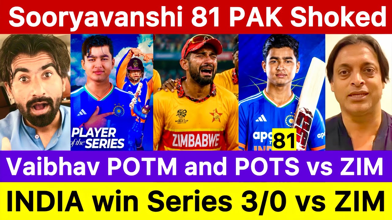 vaibhav suryavanshi 81 pakistan reaction | ind vs zim | india vs zimbabwe 3rd t20 review 