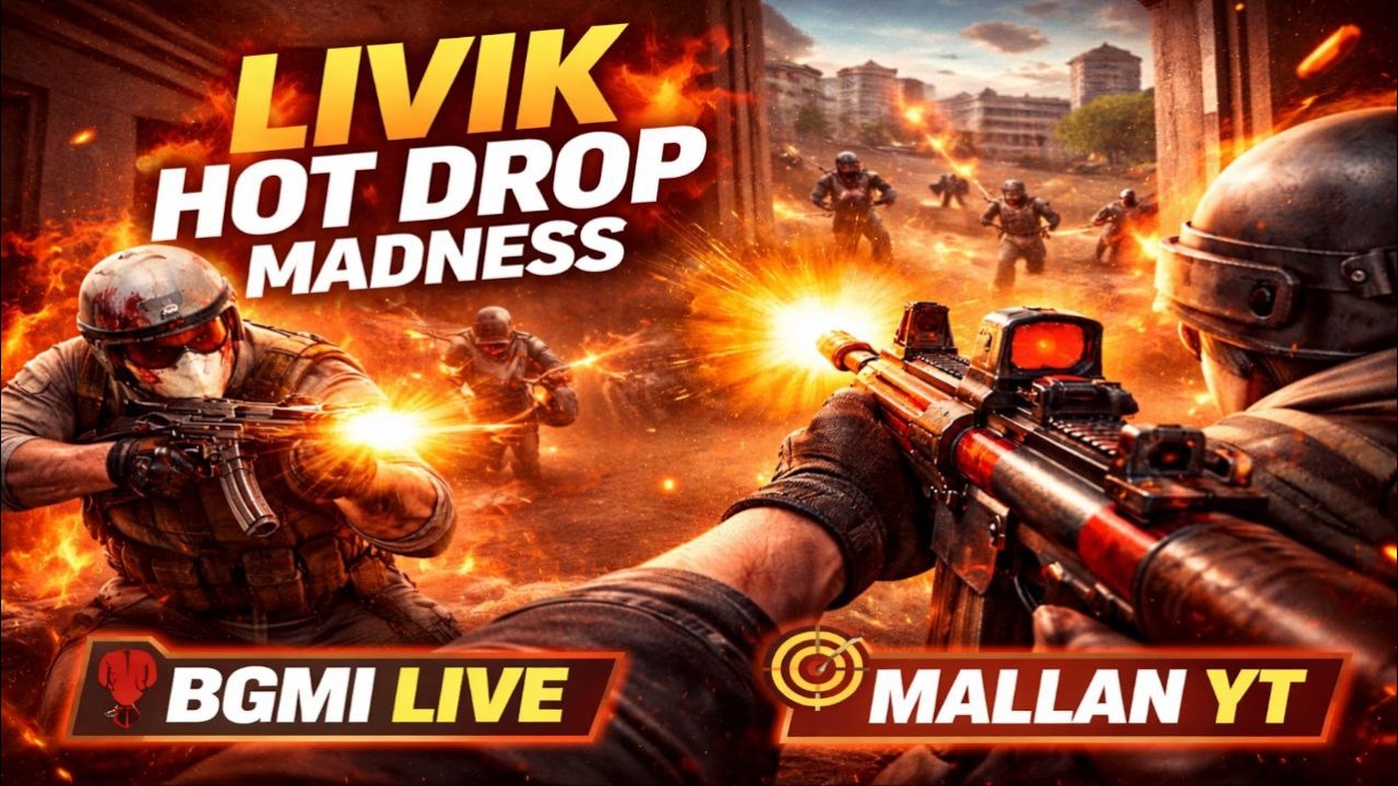 BGMI Live Malayalam 🔥 Livik Hot Drop Madness