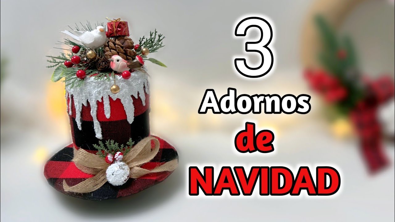3 Fáciles IDEAS PARA LA NAVIDAD 2024🎄 utilizando material Reciclado - Decoração para NATAL .