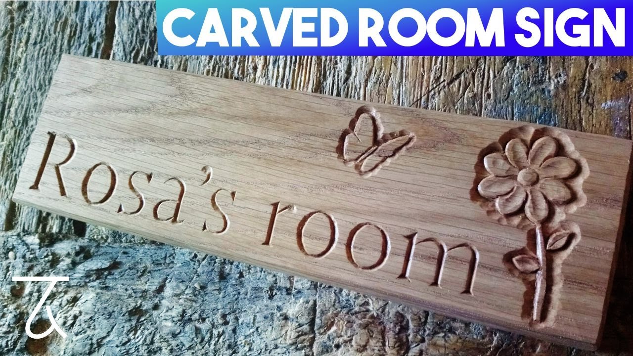 Carved Door Plaque from Oak [Woodcarving Project]