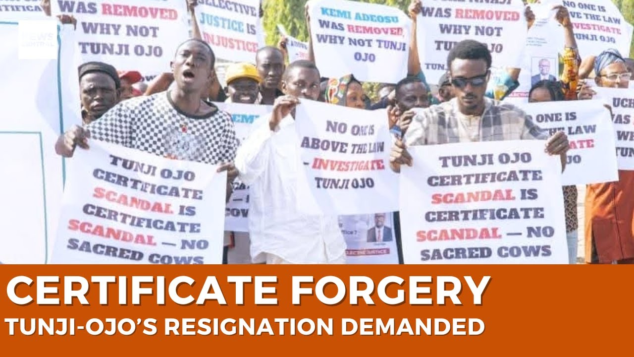 Certificate Forgery Allegations: Demonstrators Demand Tunji-Ojo’s Resignation
