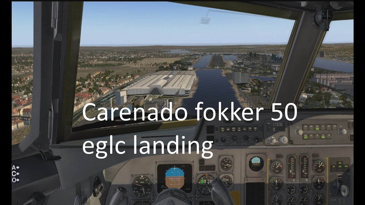 x plane 11 carenado fokker 50 london city landing