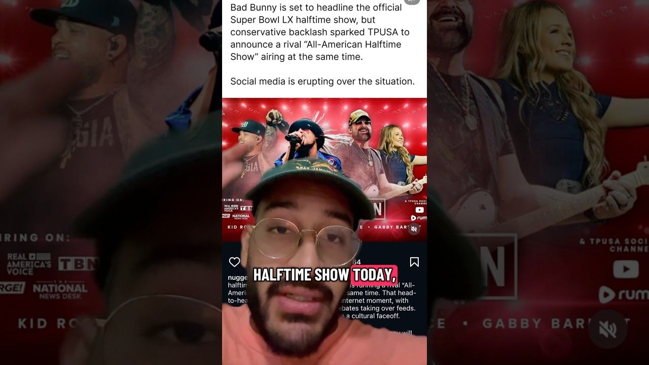 &ldquo;All American&rdquo; Anti Bad Bunny halftime show was a FLOP #superbowl #badbunny #halftimeshow #shorts