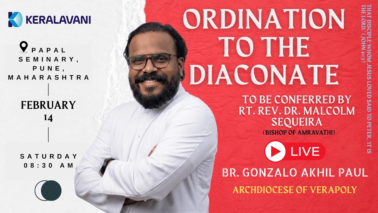 BR. GONZALO AKHIL PAUL | ORDINATION TO THE DIACONATE | PAPAL SEMINARY, PUNE | 14 FEB 2026 | 8:30 AM