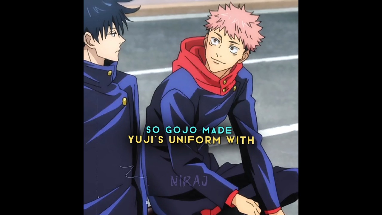 『 GOJO CUSTOMISED YUJI'S SUIT ❤️&zwj;🩹 』| JUJUTSU KAISEN | GOJO NOTICE YUJI'S HOOD #gojo #yuji #jjk