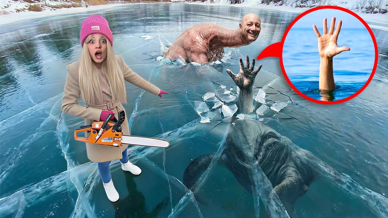 Я НАШЁЛ HAND SEA MONSTER и WE SWAM TOO FAR ПОД ЛЬДОМ!