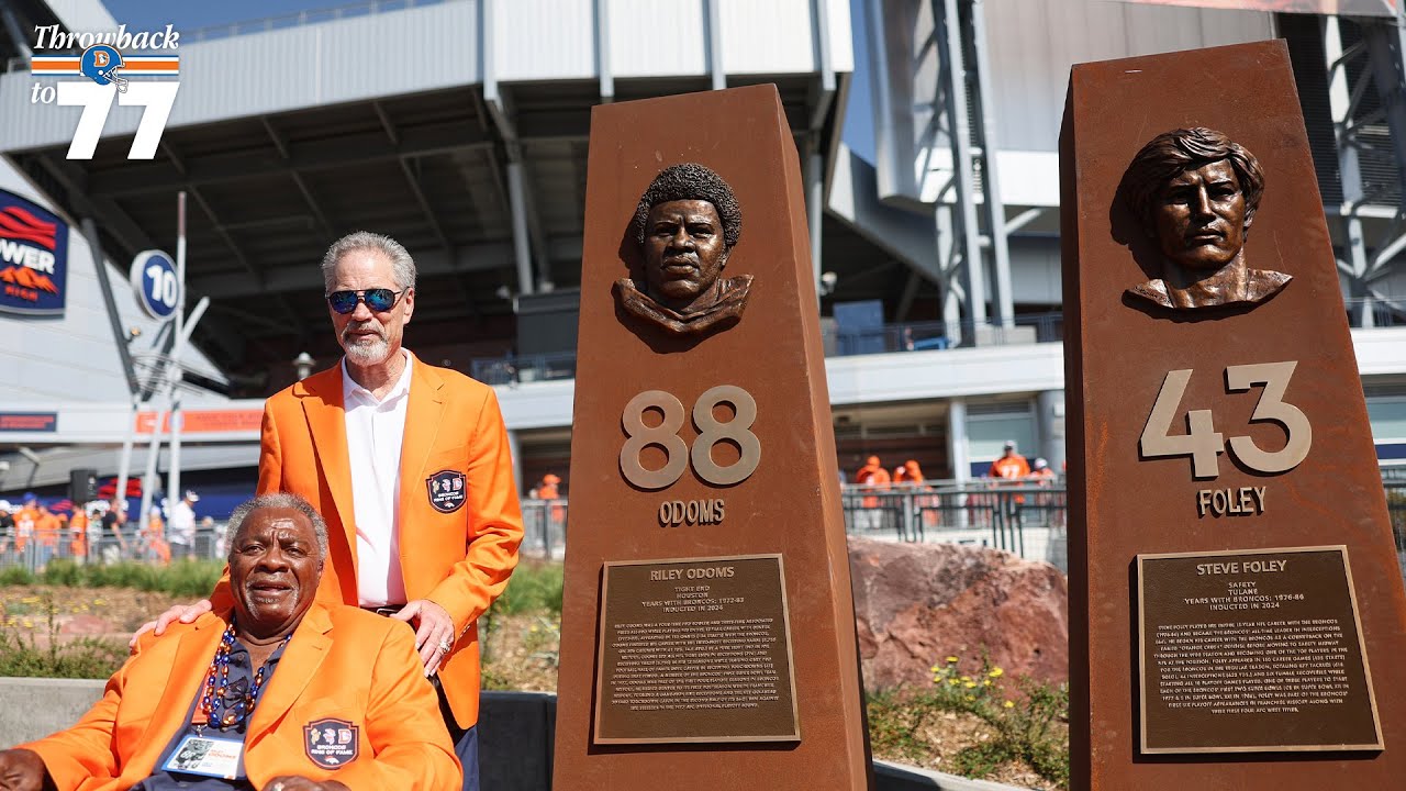 Broncos unveil Ring of Fame pillars for Riley Odoms and Steve Foley