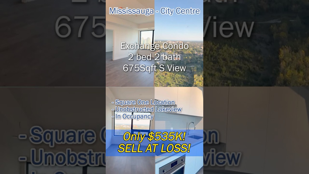 Mississauga Exchange Condo  2Bed 2Bath, 675 sqft South View | High Floor, 𝗢𝗻𝗹𝘆 $535k