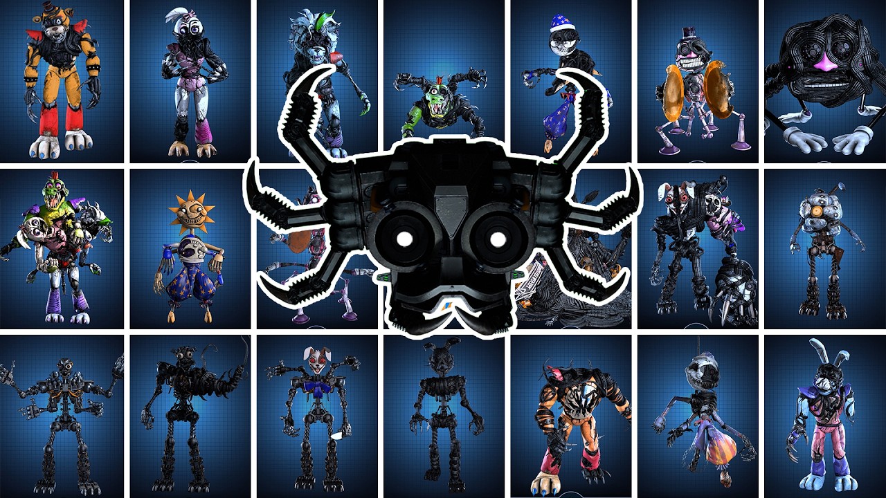 FNAF Security Breach Amalgamation & Parasite Workshop Animations