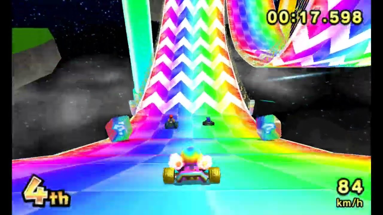 DS Rainbow Road by ZPL, PabloMK7, Demon, ... - Mario Kart 7: Custom Track [1080p 60fps]