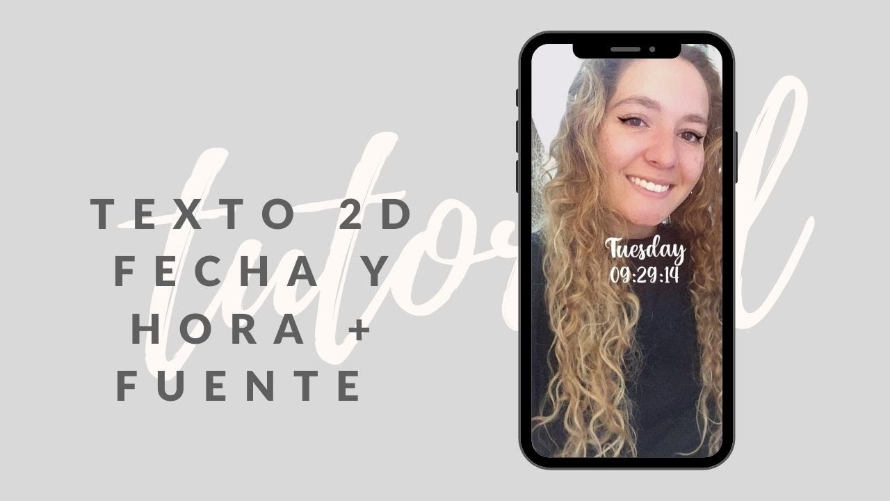Tutorial como crear texto en Spark ar I Texto estatico con fecha y hora