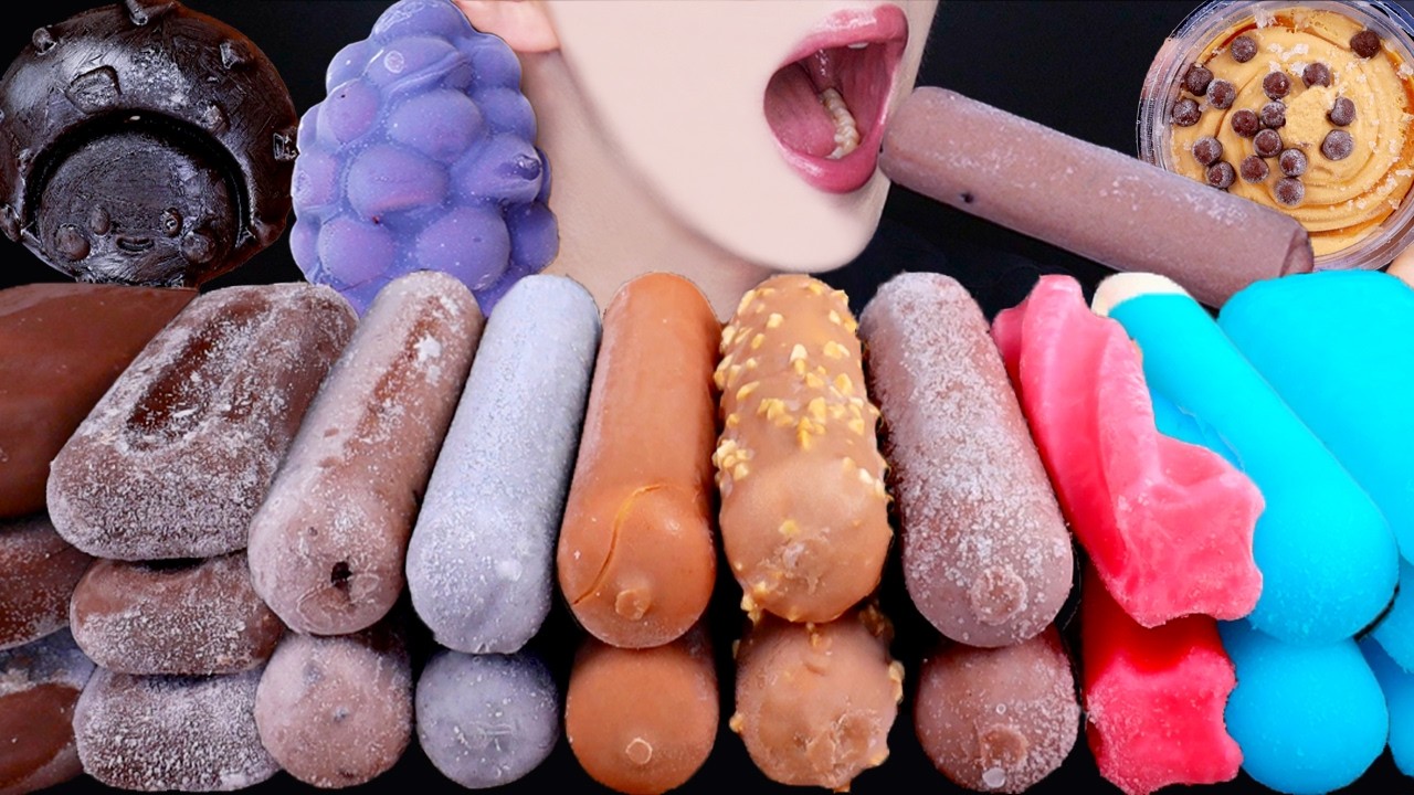 ASMR CHOCOLATE ICE CREAM NUTELLA DESSERT MUKBANG 초콜릿 아이스크림 먹방 チョコレートアイスクリーム 咀嚼音 EATING SOUNDS