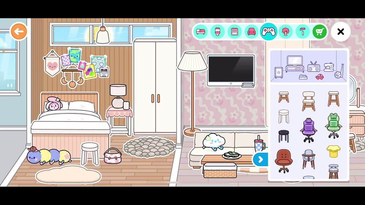 Toca boca building cute room 🥰 (sped up) some voice-
