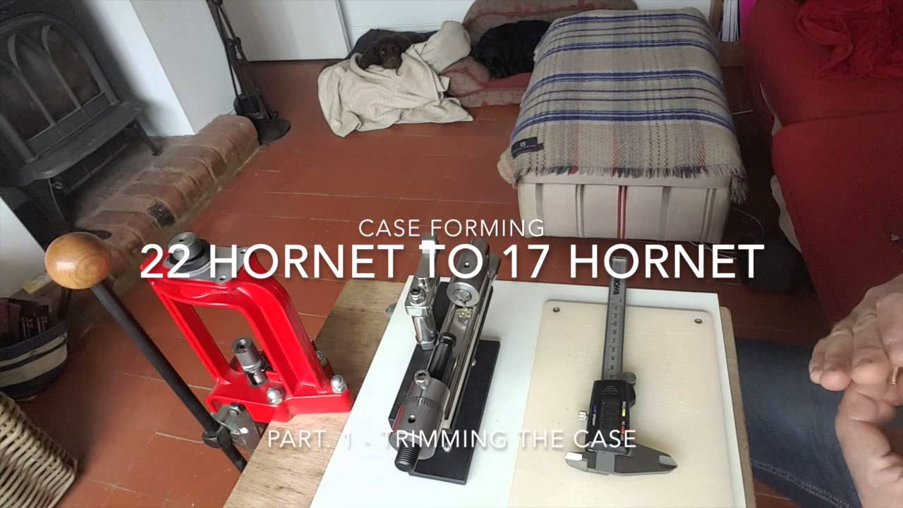 22 Hornet to 17 Hornet Pt.1 Resizing and trimming the brass