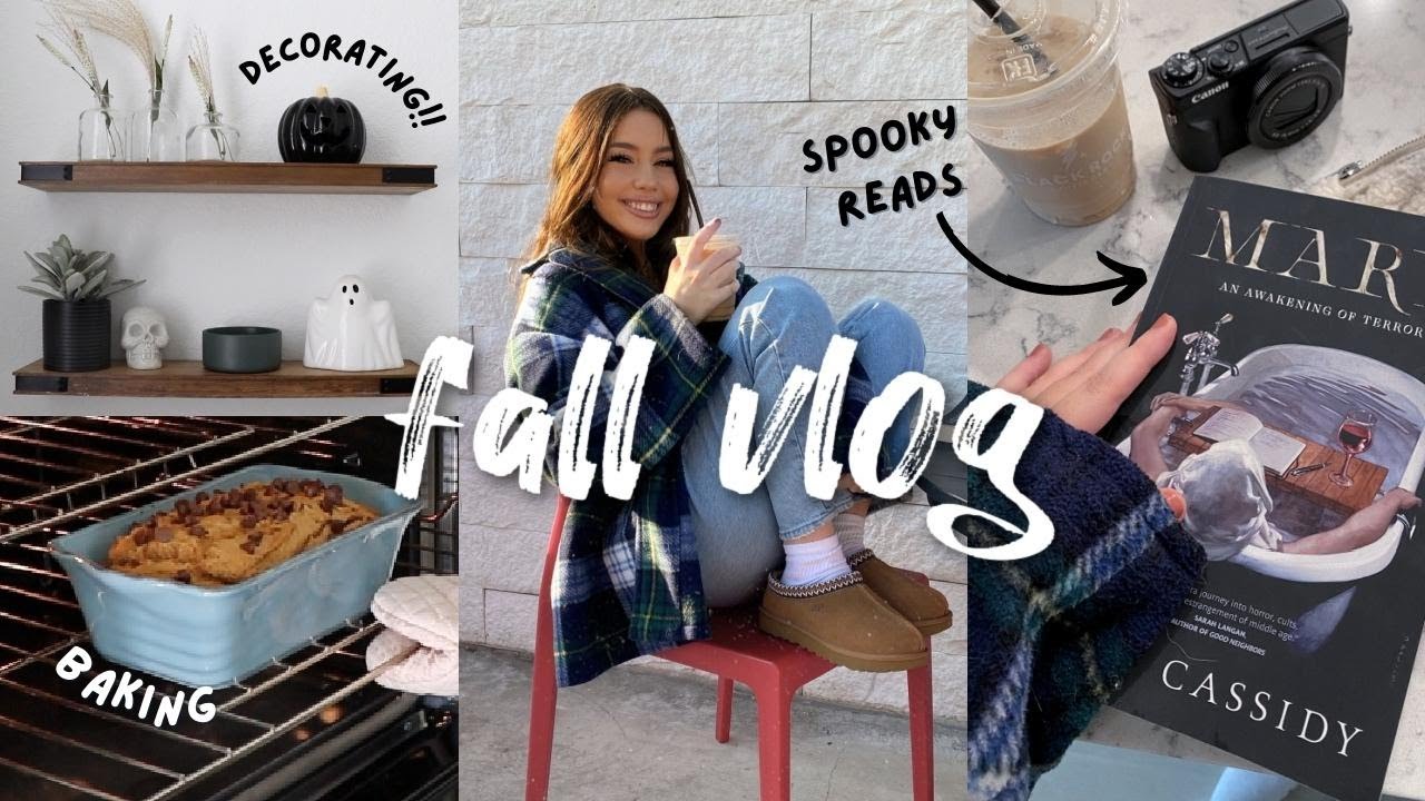 COZY FALL DAY IN MY LIFE: decorating, baking, + spooky reads!