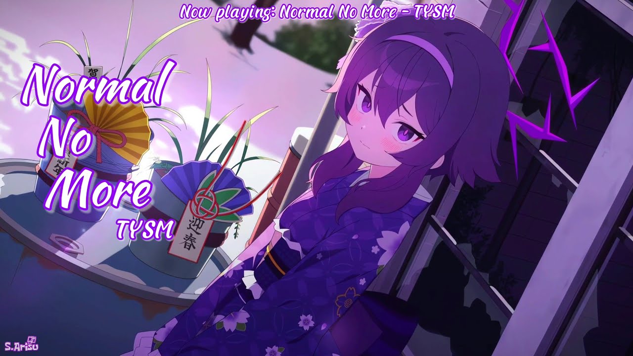 Normal No More - TYSM [ Lyrics // Speed Up ] | Haruka (New Year) - Blue Archive Live2D