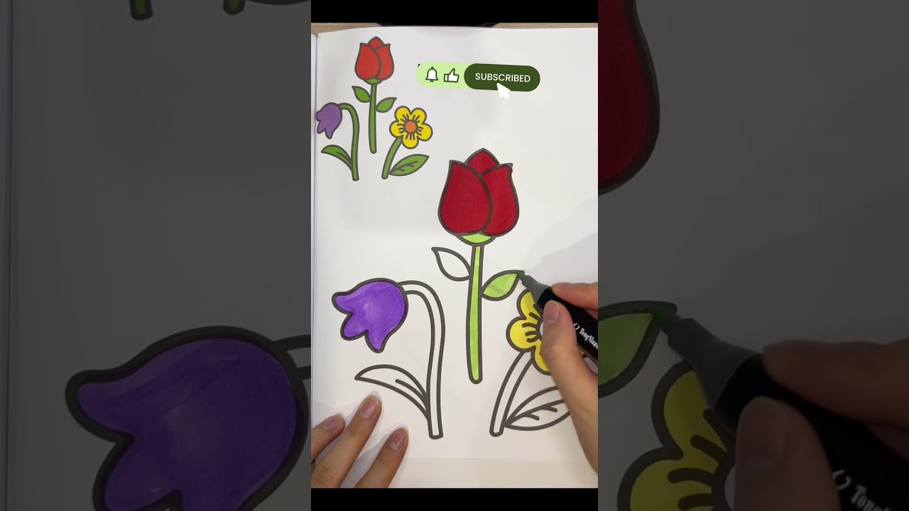 Let’s Color Flowers 🌸 | Easy & Relaxing Coloring for Kids and Adults 