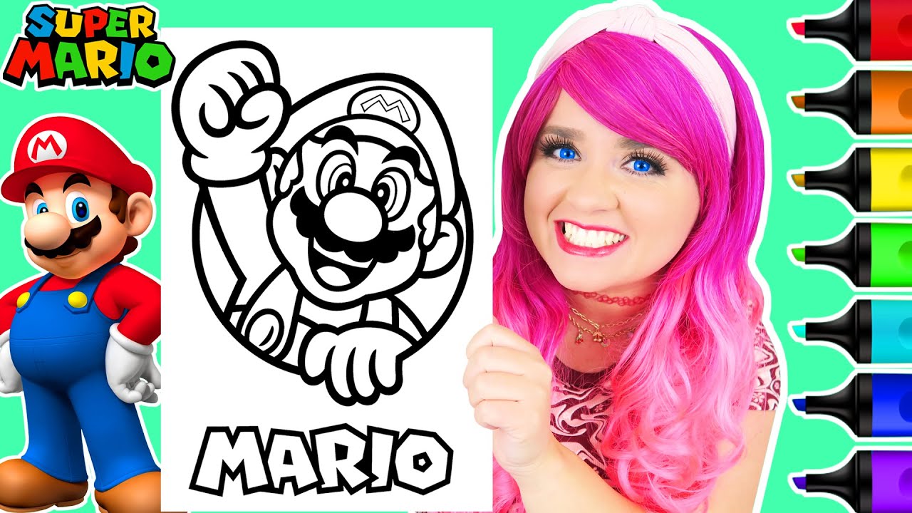 Super Mario Coloring Page | Ohuhu Paint Markers