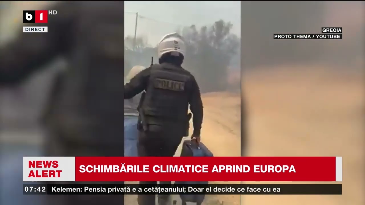 GRECIA ARDE DIN NOU. PEISAJ APOCALIPTIC_Știri B1TV_9 aug. 2025