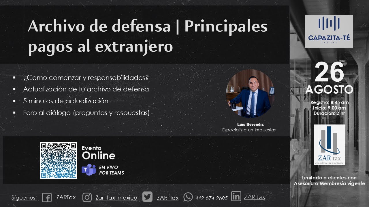 Capazita-Té | Archivo de defensa | Principales pagos al extranjero