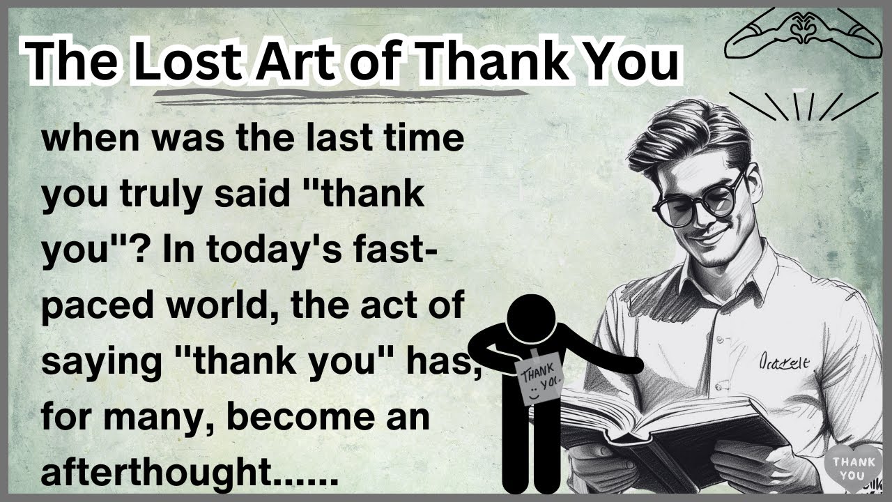 The Lost Art Of Thank You | Learn English Through Story Level 3 | Graded Reader Episode #000041
