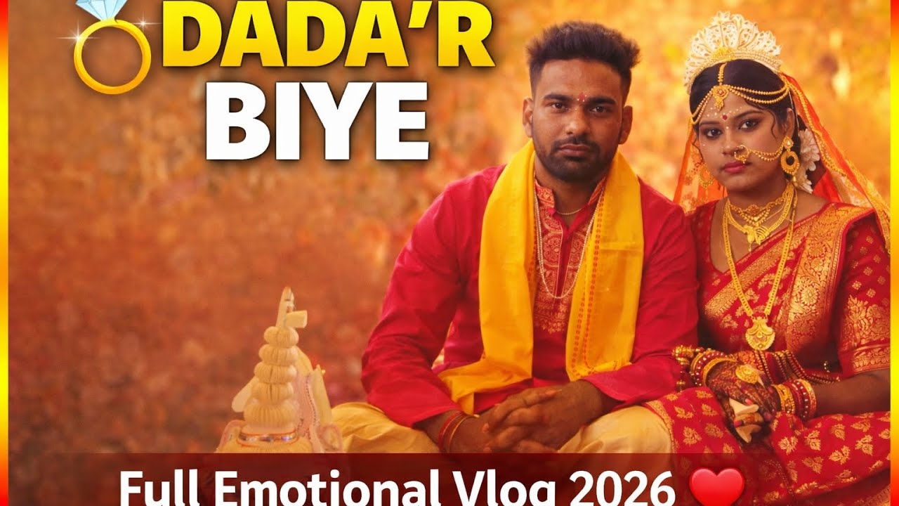 💍 Dada'r Biye Vlog 2026 | Bengali Wedding Full Celebration 🎉 | Emotional & Fun Moments