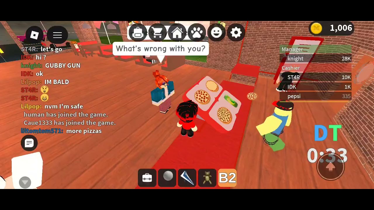 I played work at the pizza place