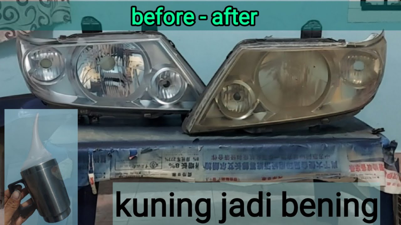 DIY | nano burn coating headlamp, lampu panther kuning jadi bening