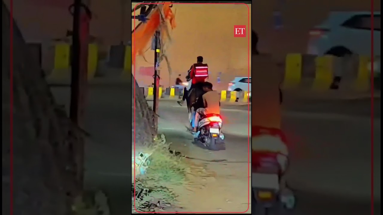 Zomato delivery arrives on horseback amid trucker strike and long queues at petrol pump