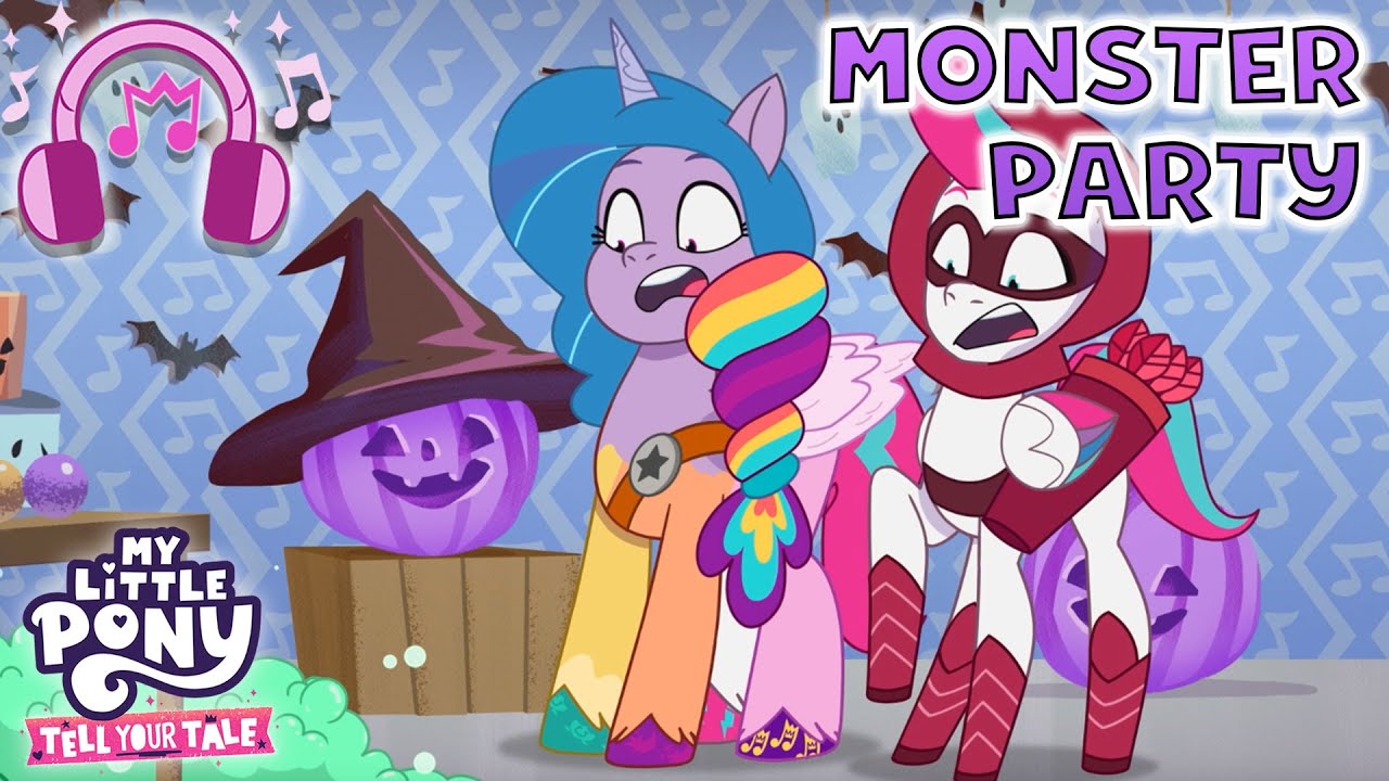 🎵 My Little Pony: Tell Your Tale | Monster Party 👻 (Official Lyric Video) Music MLP Song