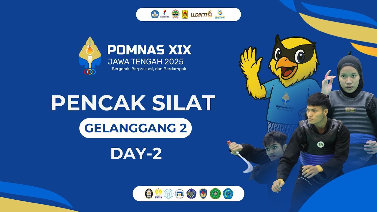 POMNAS XIX 2025 Cabang Lomba Pencaksilat | DAY 2 Gelanggang 2