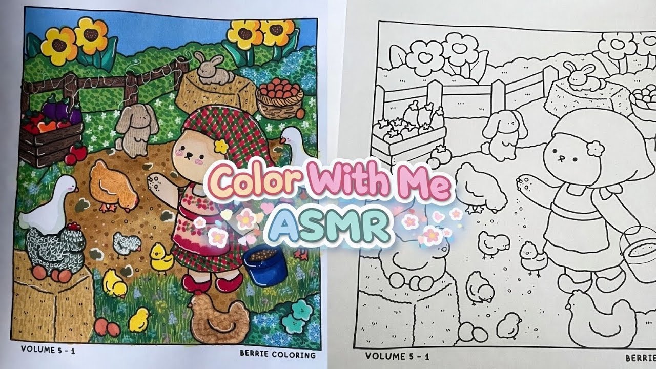 Color With Me ASMR (6 Minutes) | Volume 5 | Berrie Coloring