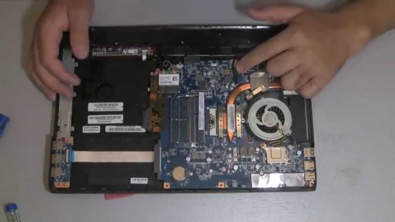 Sony Vaio SVE151G13M disassembly & cleaning cooler fan