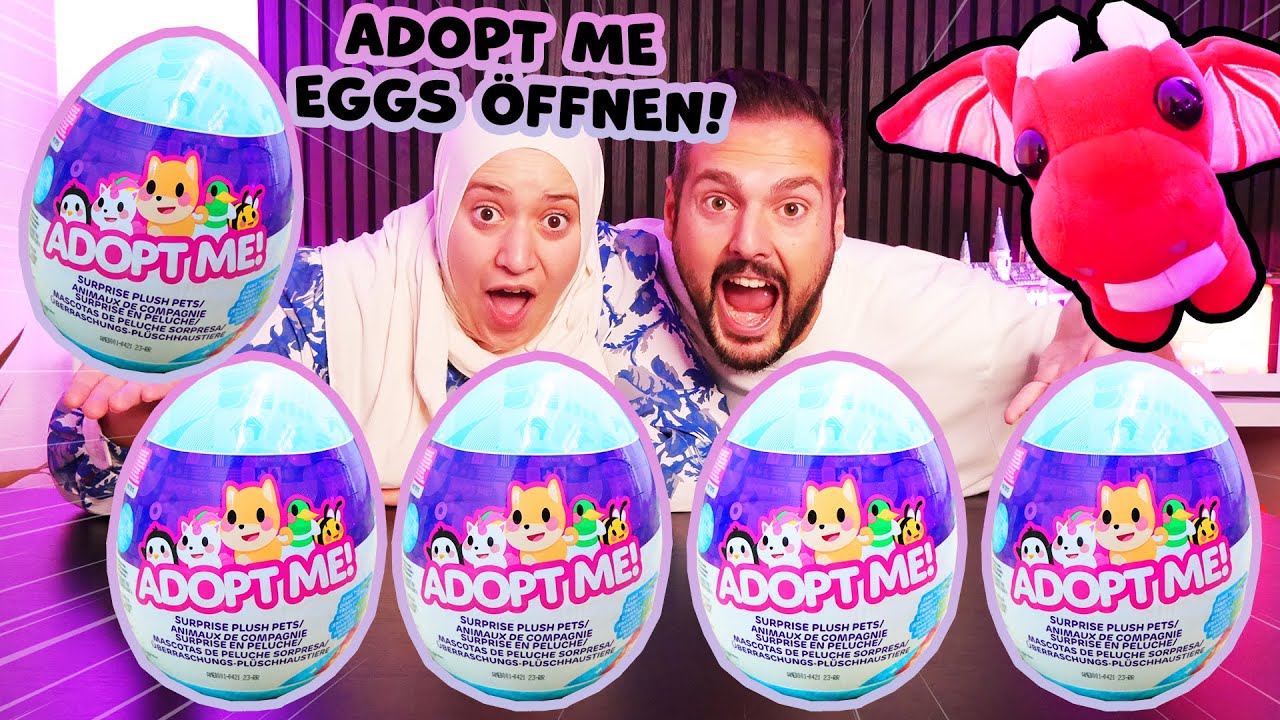Meine Frau öffnet 1.MAL REAL LIFE ADOPT ME EGGS! Drache & Giraffe gezogen 😍