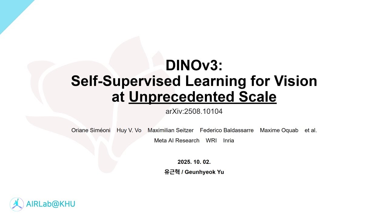초대형 DINO가 온다.. DINOv3: Self-Supervised Learning for Vision at Unprecedented Scale