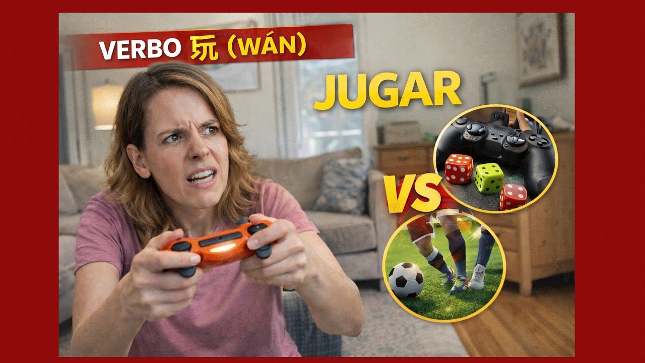 🇨🇳 VERBOS: 玩 (wán) — jugar / 打 (dǎ) — jugar deportes
