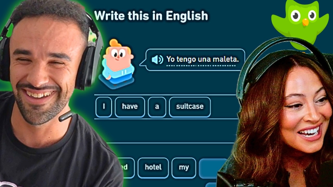 ILLOJUAN reacciona a PUP aprendiendo ESPAÑOL con Duolingo