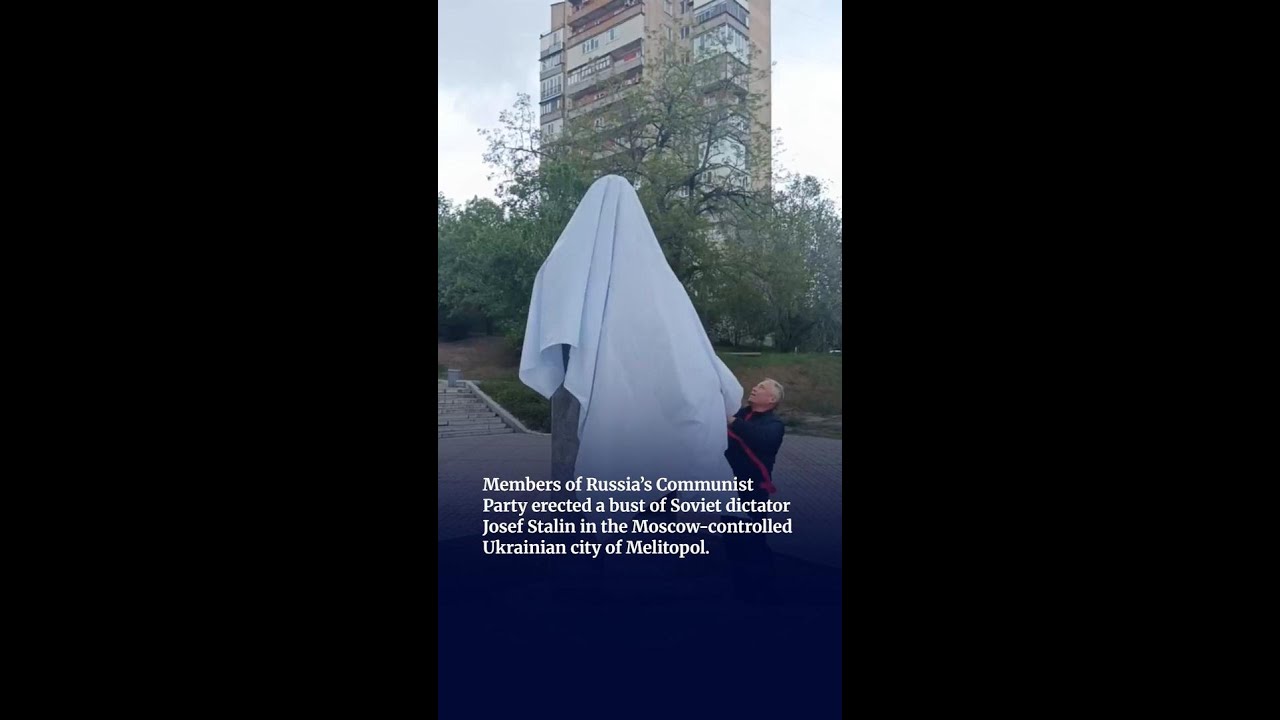 Pro-Russian Communists Unveil First Stalin Monument in Occupied Ukraine