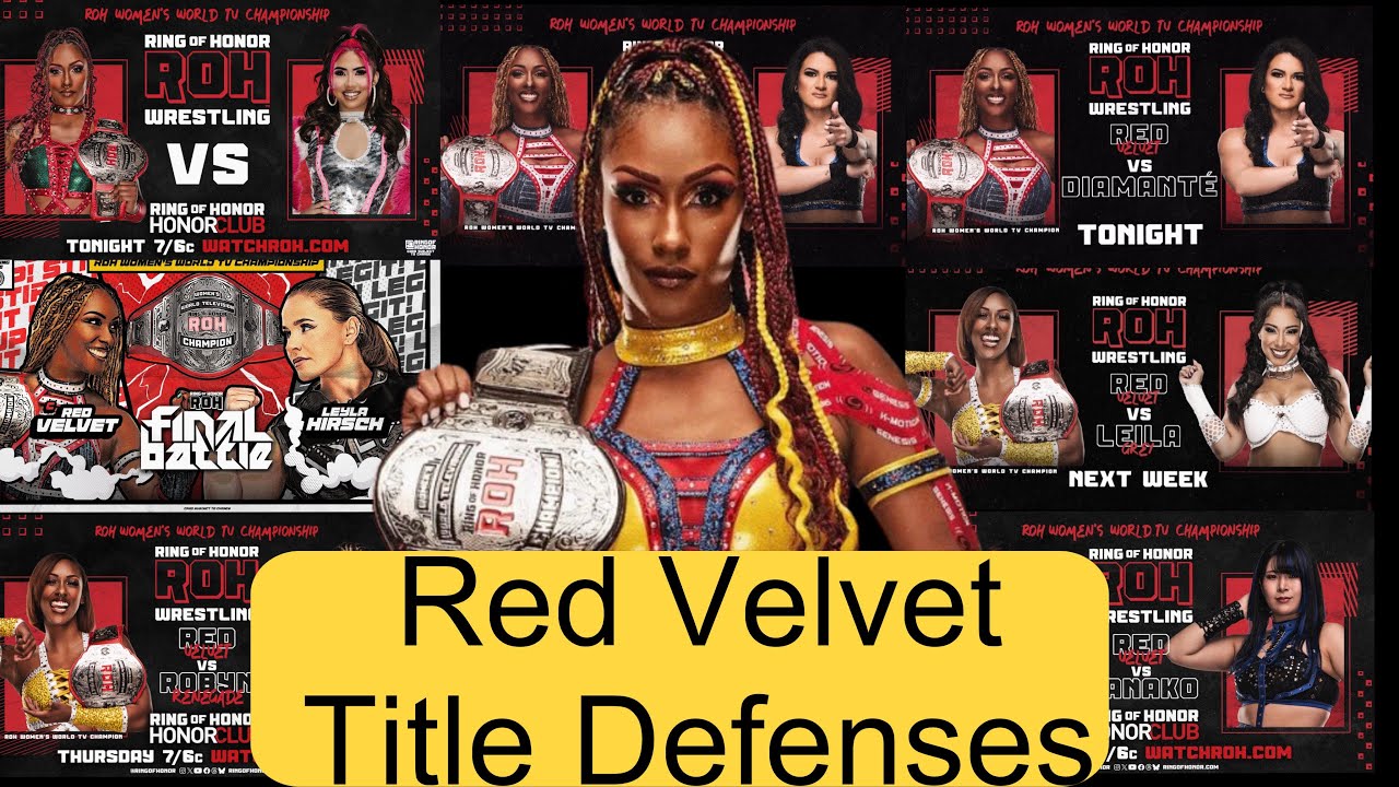 Red Velvet All ROH Women’s World Television Championship Defenses