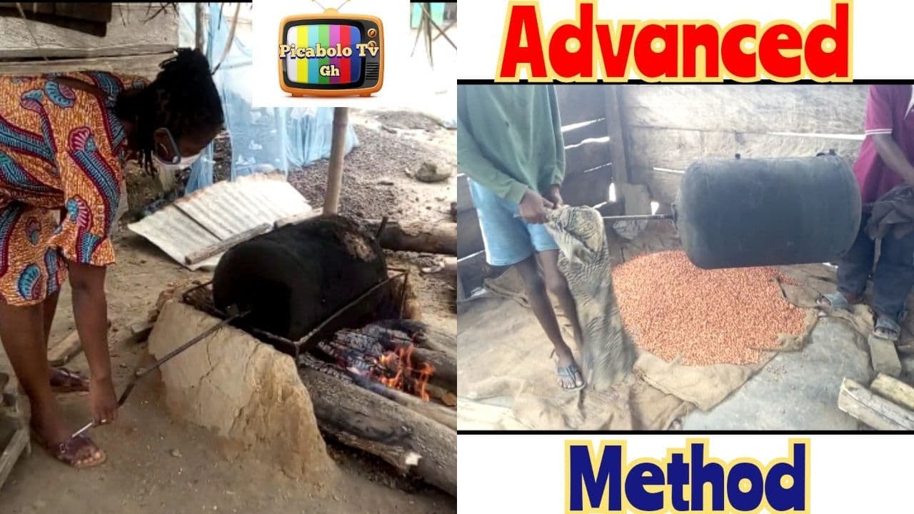 THE NEWEST AND UPGRADED WAY OF ROASTING GROUNDNUT IN GHANA🇬🇭 | Picabolo Tv Gh