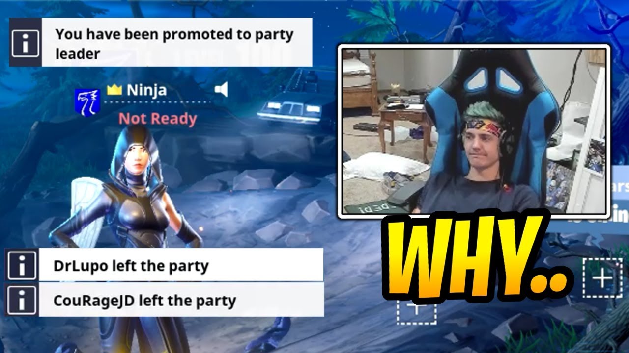 Ninja's *HILARIOUS* Reaction After All His Friends Leaving! - Fortnite Best and Funny Moments