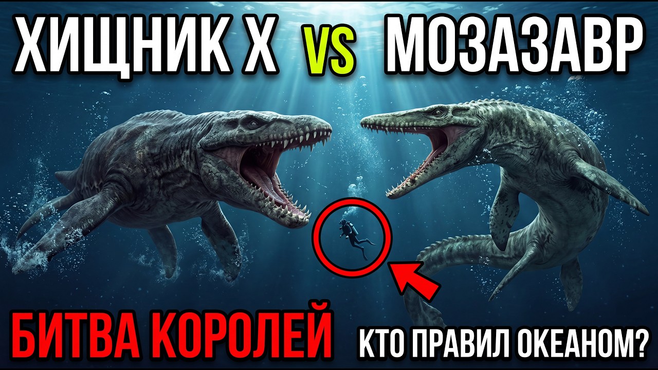 ХИЩНИК X vs МОЗАЗАВР &mdash; Битва Королей Разных Эпох | Кто Правил Океаном?