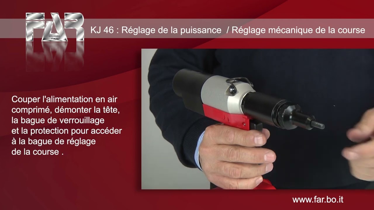 KJ46 RÉGLAGE DE LA PUISSANCE / RÉGLAGE MÉCANIQUE DE LA COURSE