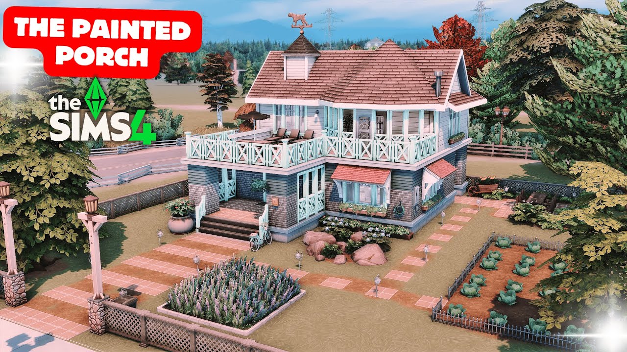 The Painted Porch | The Sims 4 | speed build | no cc