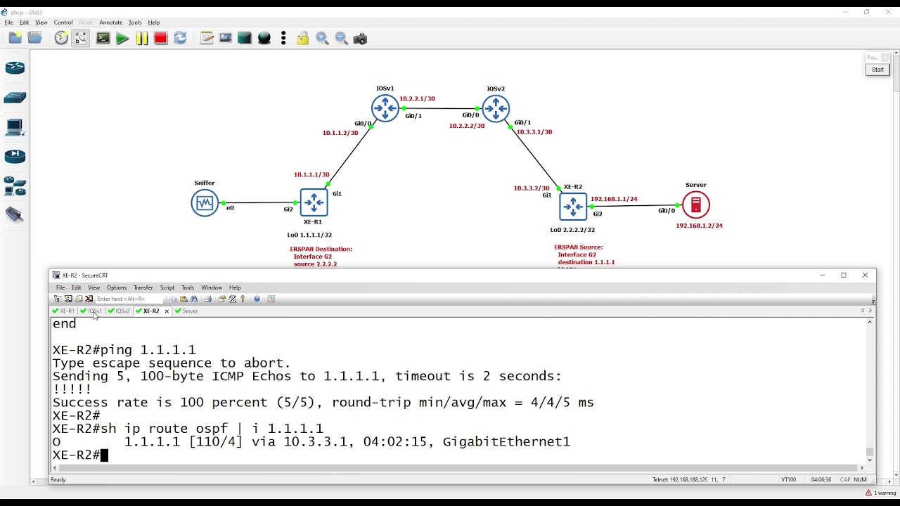 Encapsulated Remote Switched Port Analyzer (ERSPAN)